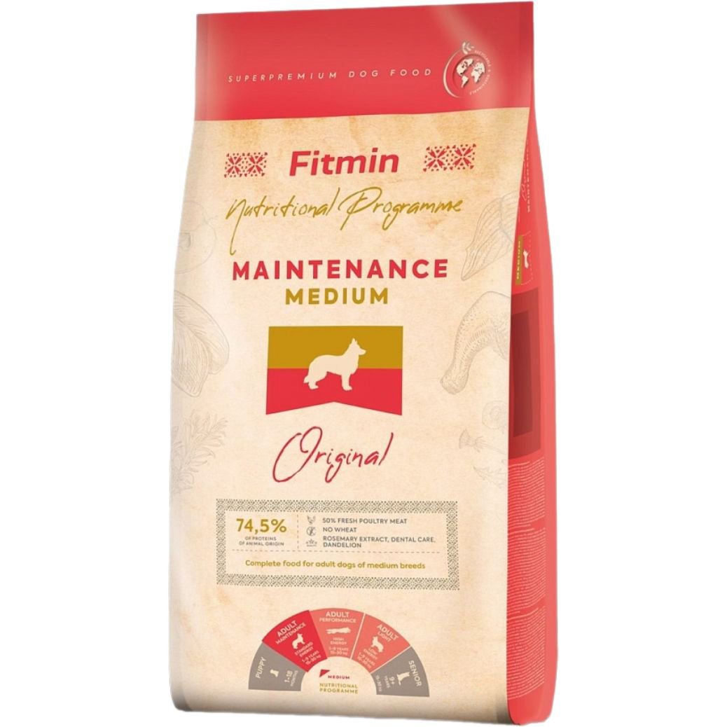 Сухой корм для собак Fitmin Nutrition Programme Medium Maintenance 15 кг - фото 1