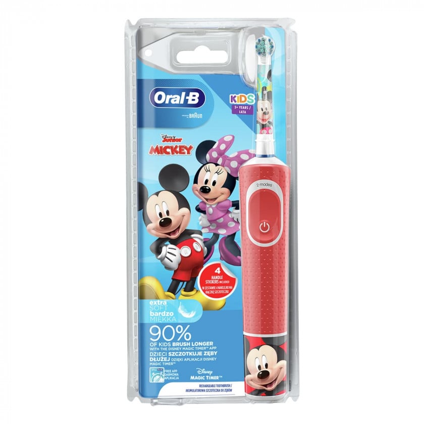 Електрична зубна щітка Oral-B Braun Kids Mickey D100.413.2K тип 3710 - фото 2