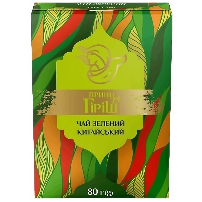 Чай зеленый Принц Гіріш байховый листовой, 80 г (890803) - фото 1