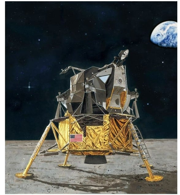 Збірна модель Revell Місячний модуль Орел, Місія Аполлон 11, рівень 4, масштаб 1:48, 75 деталей (RVL-03701) - фото 3