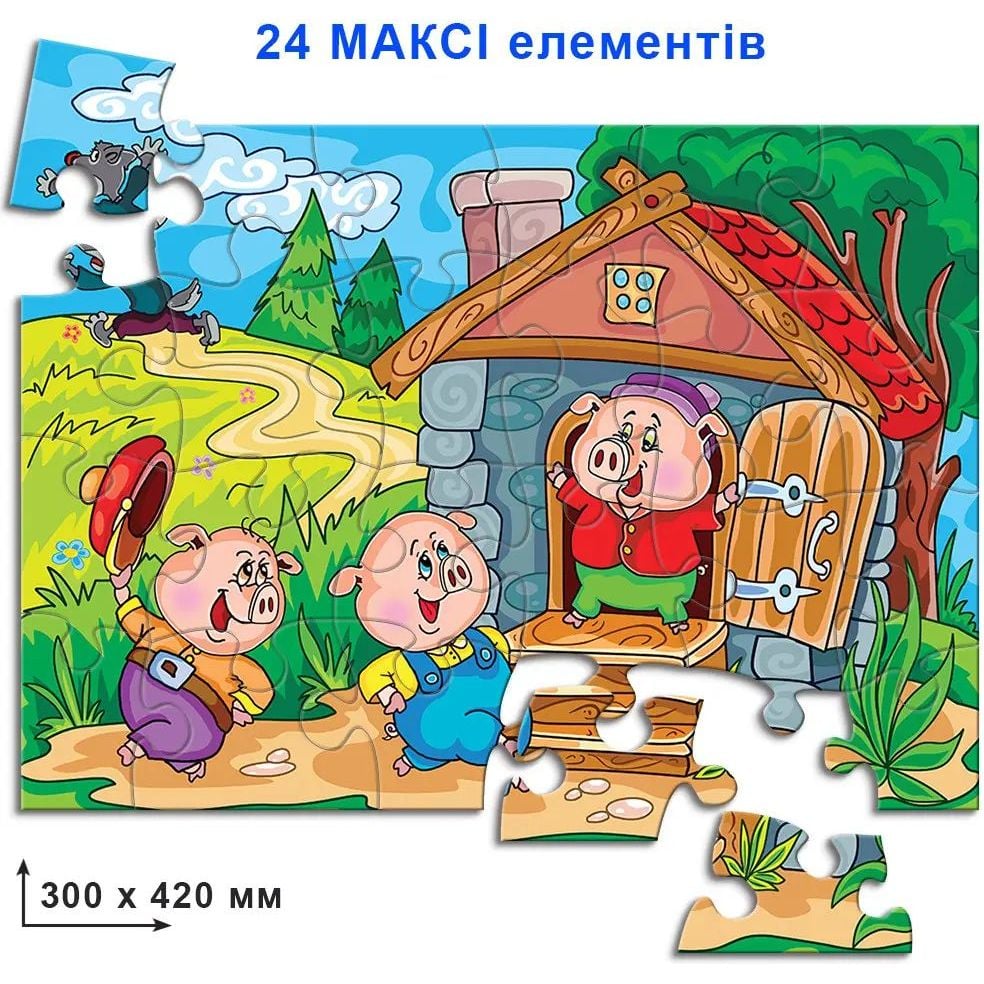 Гра-пазл Київська фабрика іграшок Троє поросят 24 елементів - фото 3