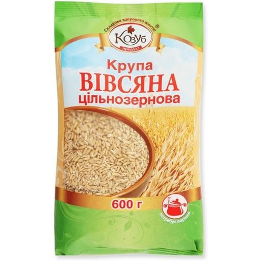 Крупа вівсяна цільнозернова Козуб продукт, 600 г (893884) - фото 1