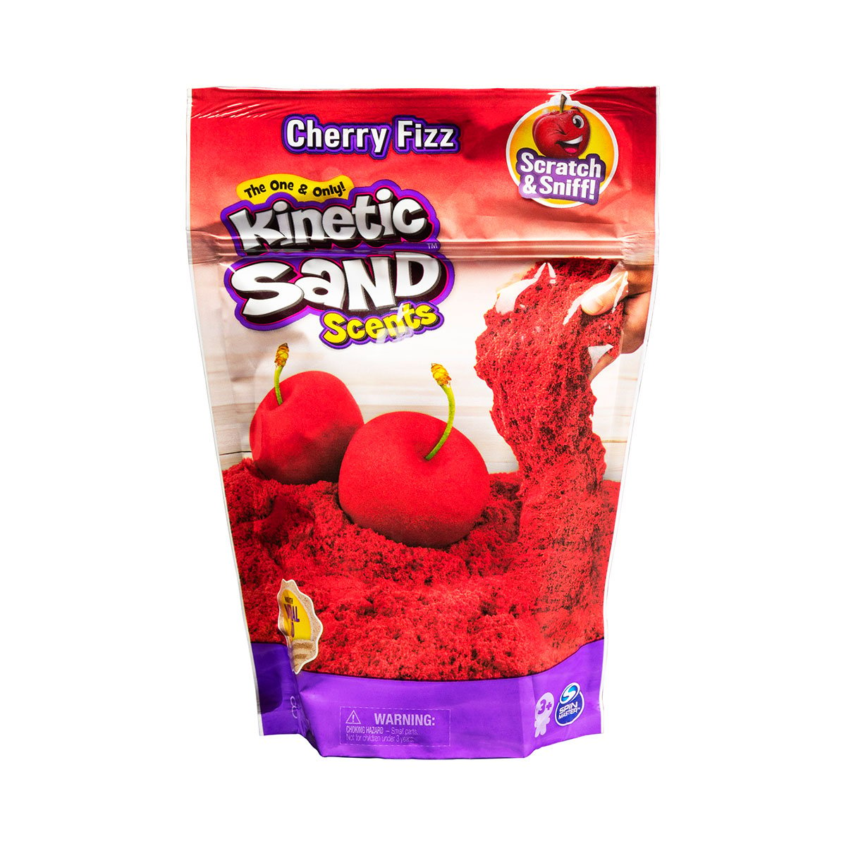 Кинетический песок Kinetic Sand Вишневая шипучка, с ароматом, красный, 227 г (71473Ch) - фото 1