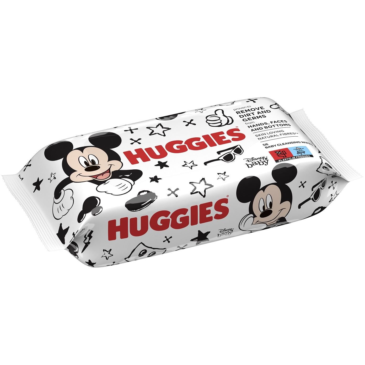 Влажные салфетки Huggies BW Mickey Mouse, 56 шт. - фото 1