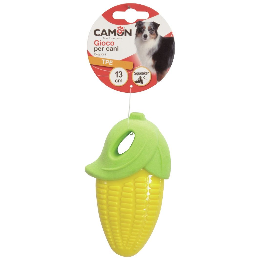 Игрушка для собак Camon кукуруза, с пищалкой Camon, 13,5 см - фото 2