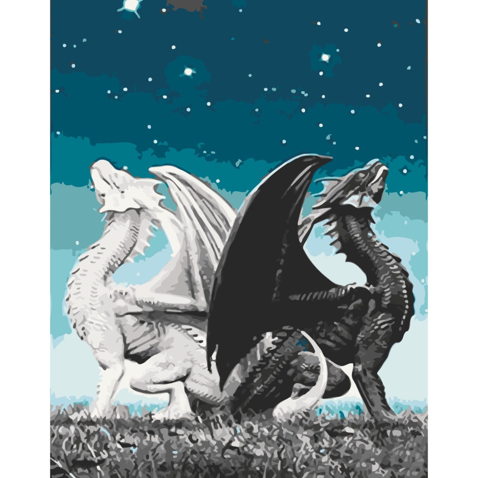Картина за номерами ArtCraft Пара драконів 40x50 см (16008-AC) - фото 1