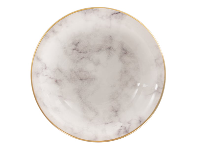 Тарілка супова Alba ceramics Marble, 14 см, сіра (769-031) - фото 2