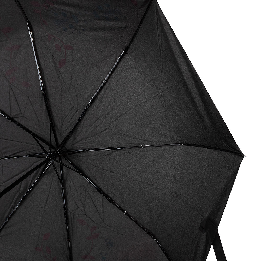 Женский складной зонтик механический HDUEO 96 см черный - фото 3