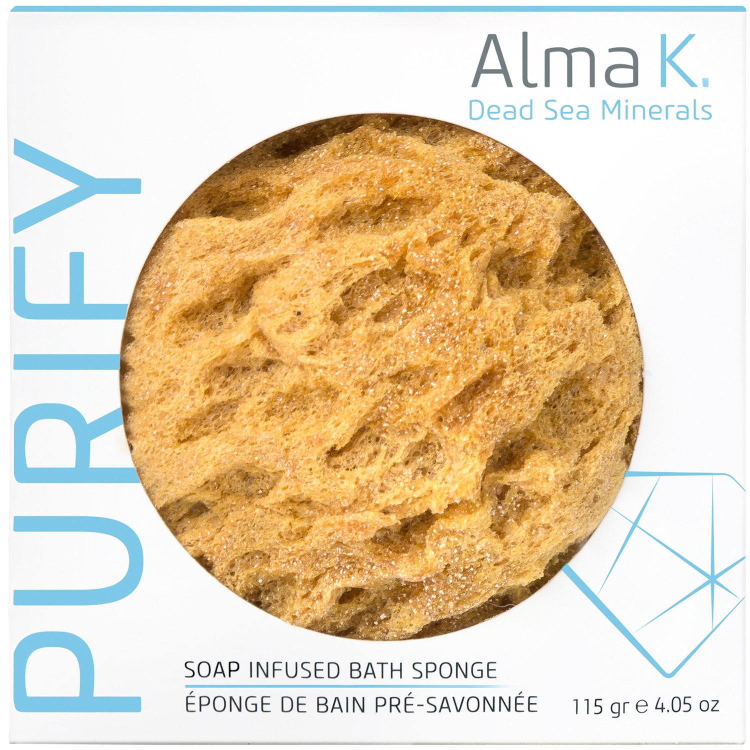 Мочалка для душу з милом Alma K Soap Infused Bath Sponge, 115 г (107168) - фото 1