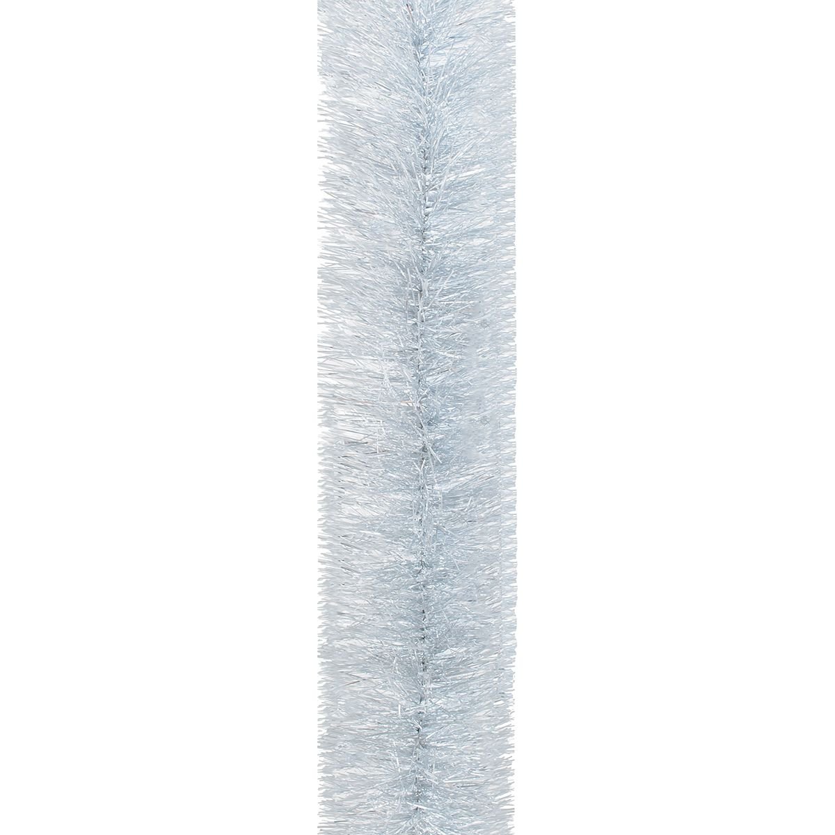 Мішура Novogod'ko 7.5 см 2 м срібло з білими кінчиками (980441) - фото 1
