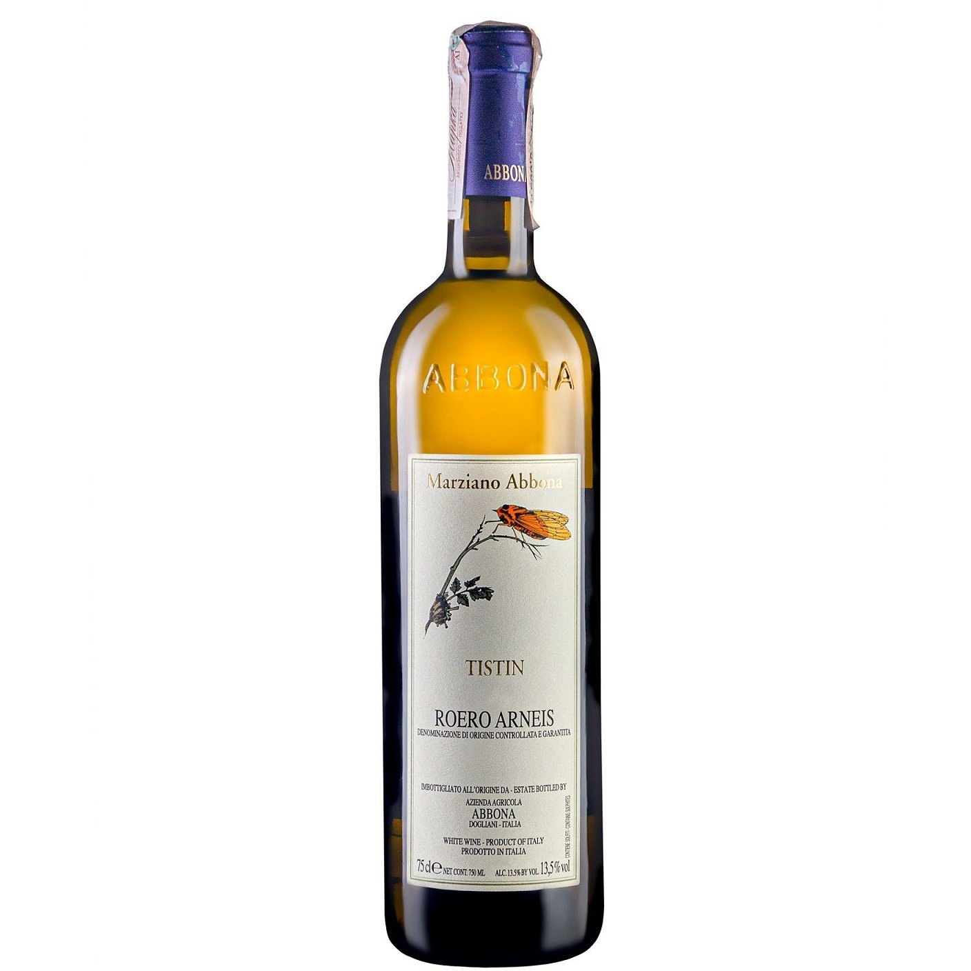 Вино Marziano Abbona Roero Arneis Langhe DOCG Tistin, белое, сухое, 13%, 0,75 л - фото 1