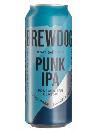 Пиво BrewDog Punk IPA, светлое, 5,6%, ж/б, 0,5 л - фото 1