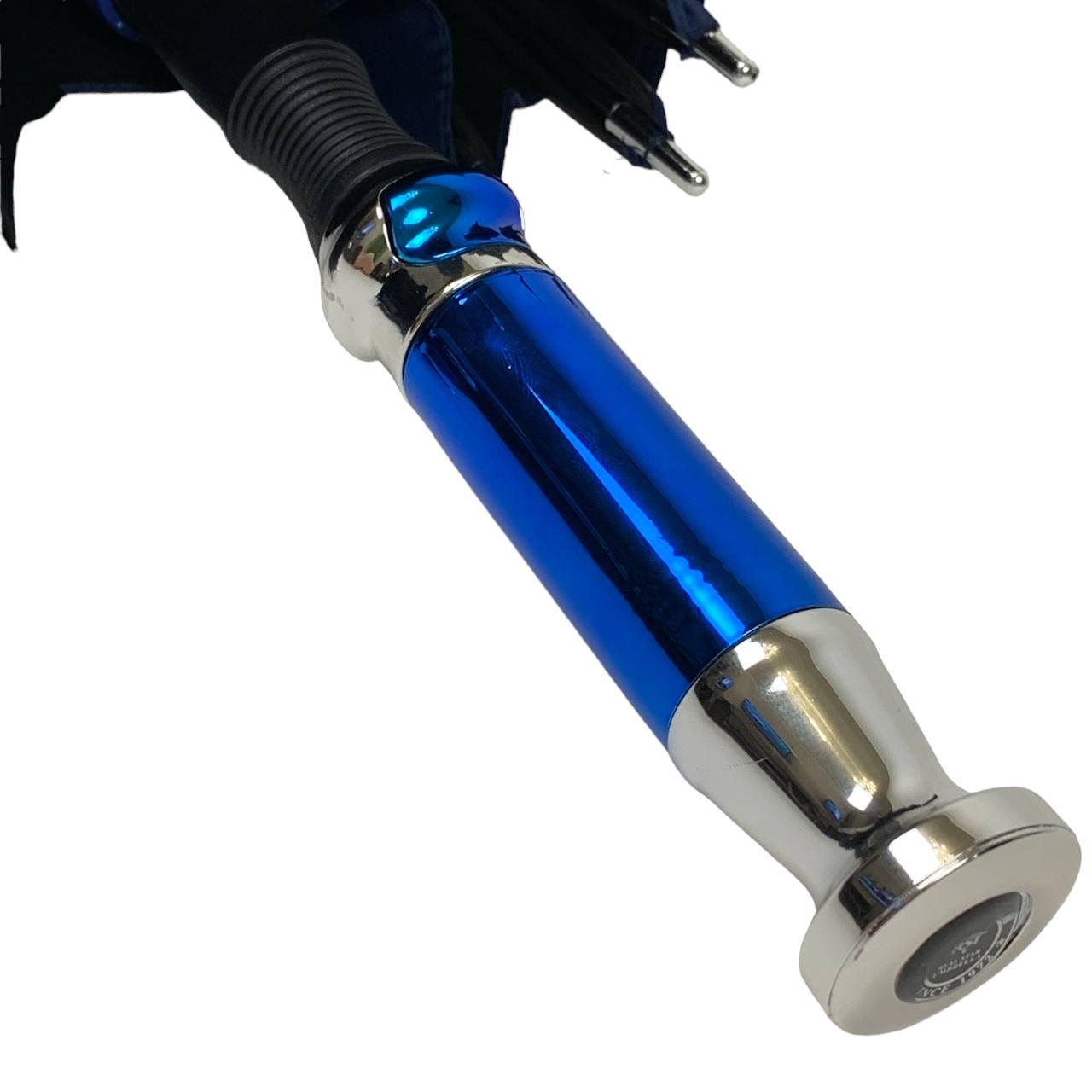 Жіноча парасолька-палиця напівавтомат RST 120 см синя - фото 6