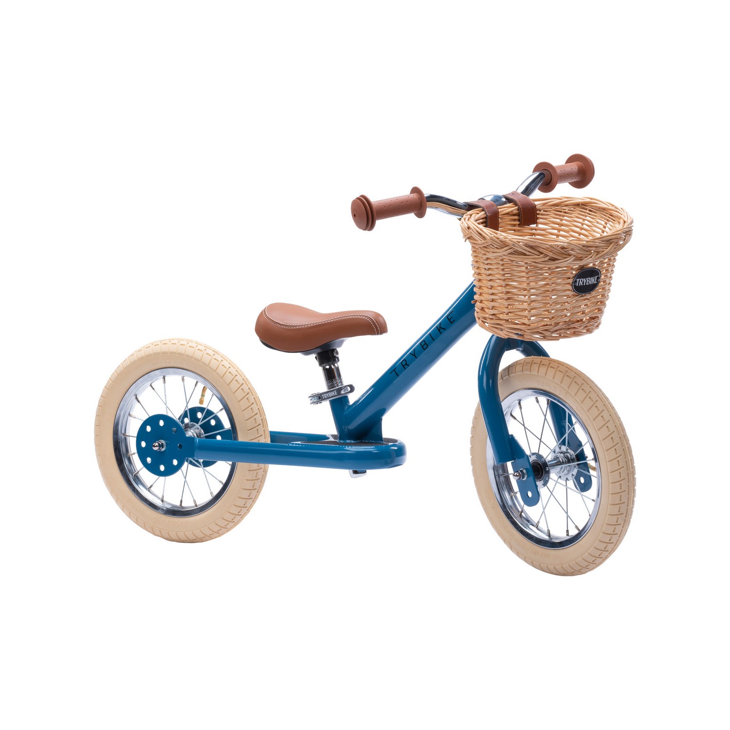 Двоколісний балансуючий велосипед Trybike steel 2 в 1, синій (TBS-2-BLU-VIN) - фото 5