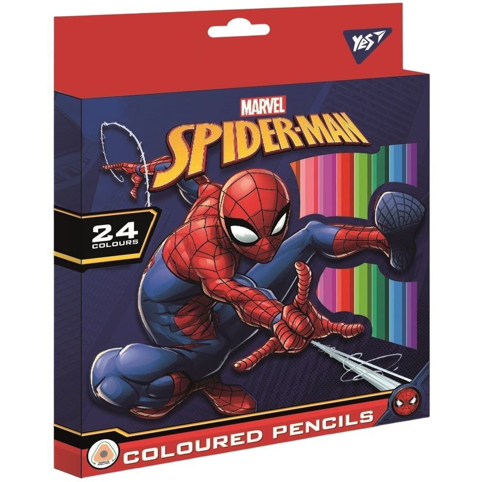 Карандаши цветные Yes Marvel, 24 цвета (290601) - фото 1