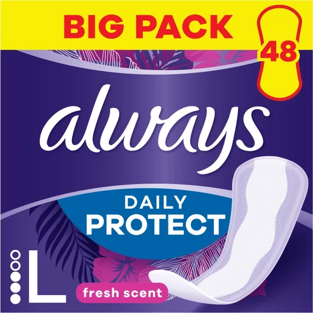 Ежедневные прокладки Always Daily Protect Long Свежий аромат 48 шт. - фото 1