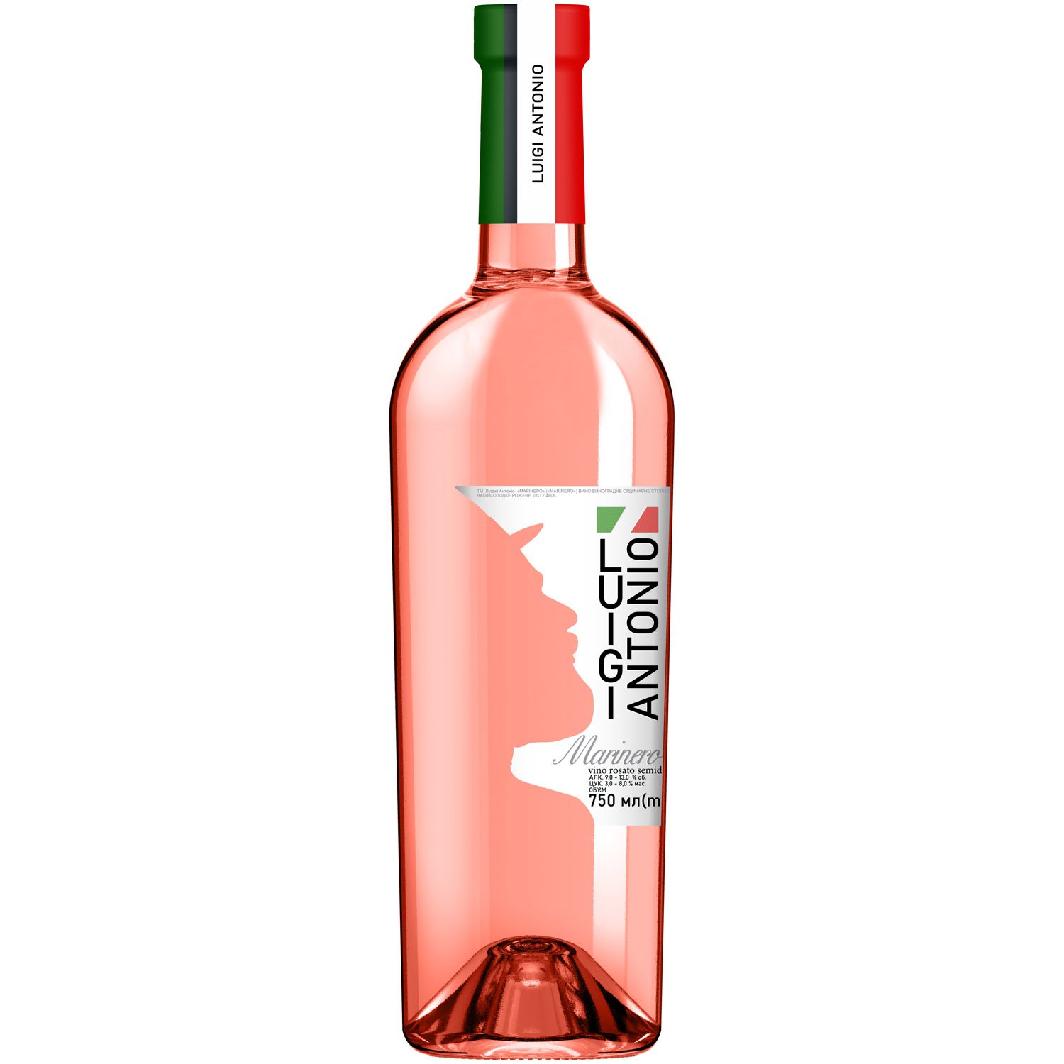 Вино Luigi Antonio Marinero, рожеве, напівсолодке, 0,75 л - фото 1