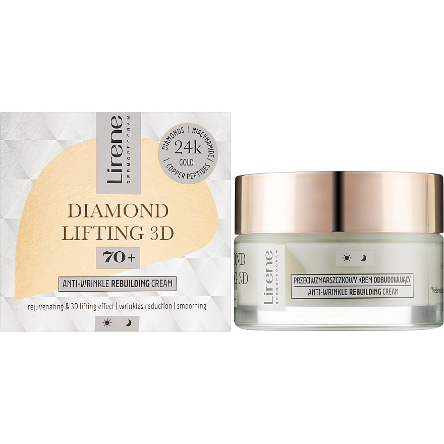 Відновлювальний крем для обличчя Lirene Diamond lifting 3D Cream 70+, 50 мл - фото 2
