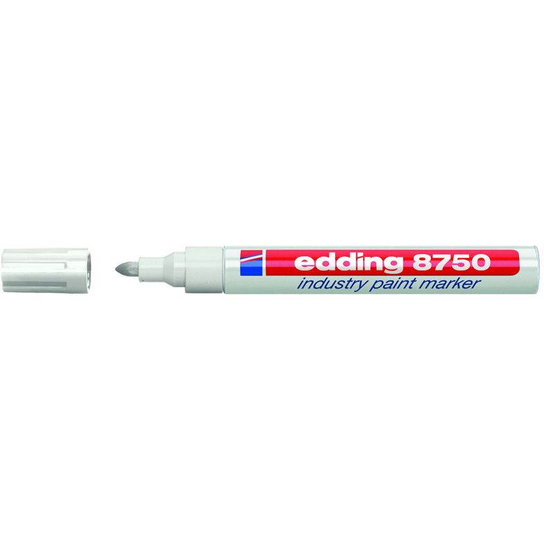 Фото - Фломастер Edding Лаковий маркер  Industry Paint конусоподібний 2-4 мм білий (e-8750/0 
