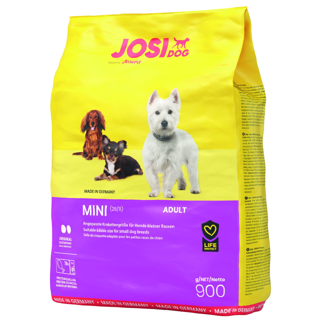 Безглютеновий сухий корм для собак маленьких порід Josera JosiDog Mini Adult, з м'ясом домашньої птиці, 0,9 кг - фото 1