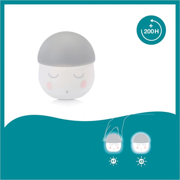 Нічник Babymoov Squeezy Nightlight м'який сірий - фото 3