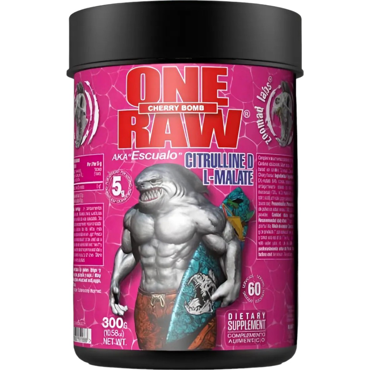 Аминокислота Zoomad Labs Raw One L-Citrulline Malate Вишня 300 г - фото 1