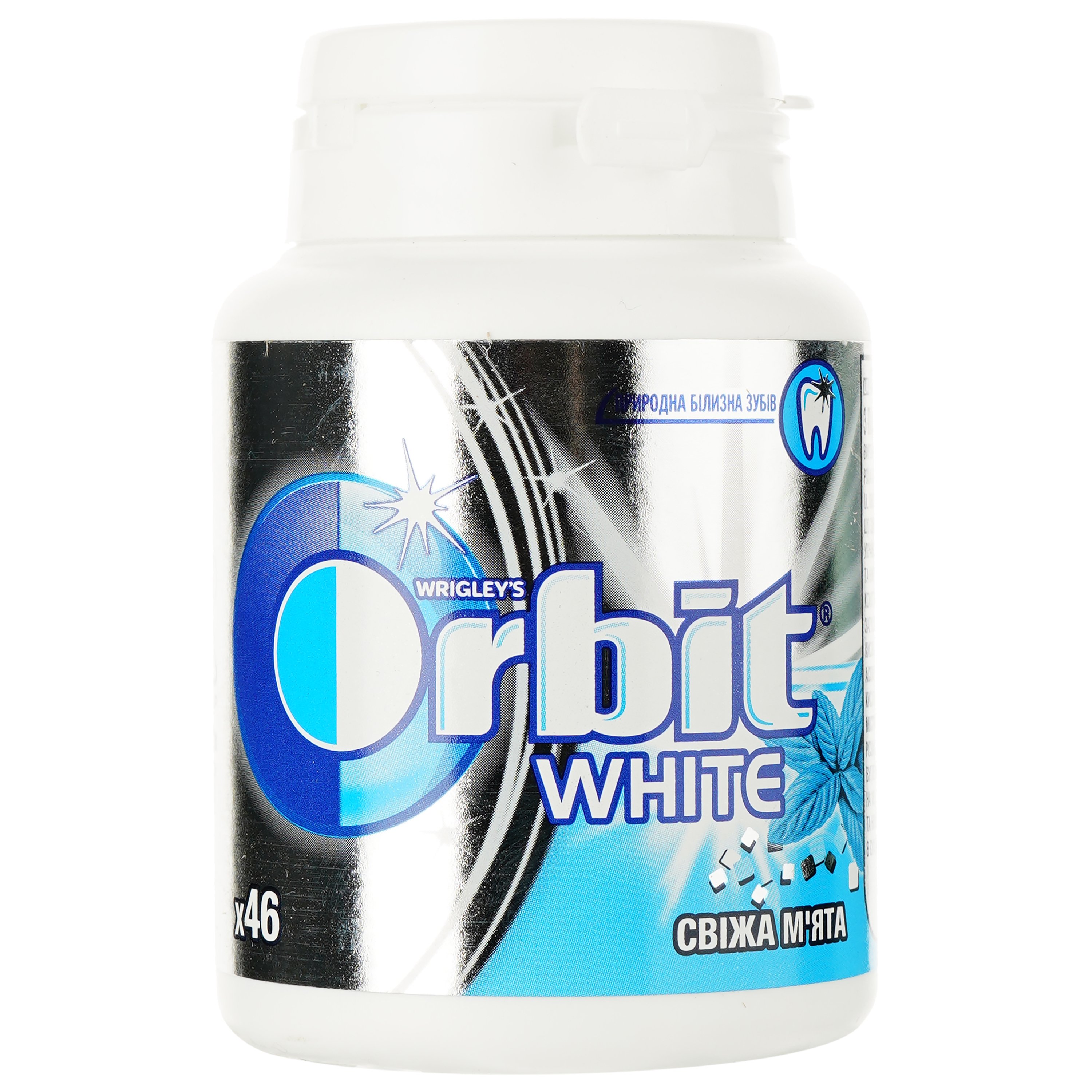 Жувальна гумка Orbit White Bottle Свіжа м'ята, 64 г (788246) - фото 1