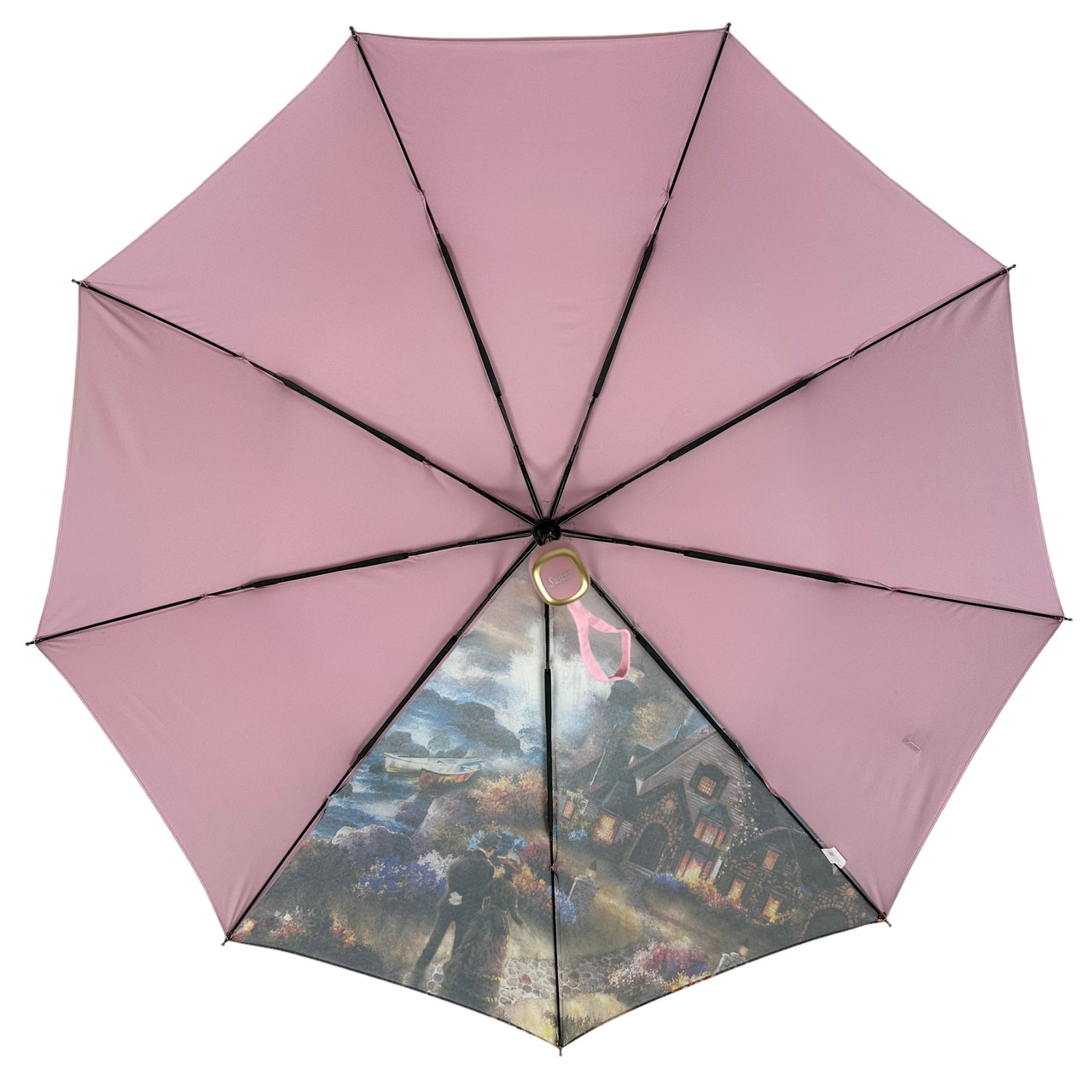 Женский складной зонтик полуавтомат Susino 96 см пудровый - фото 3