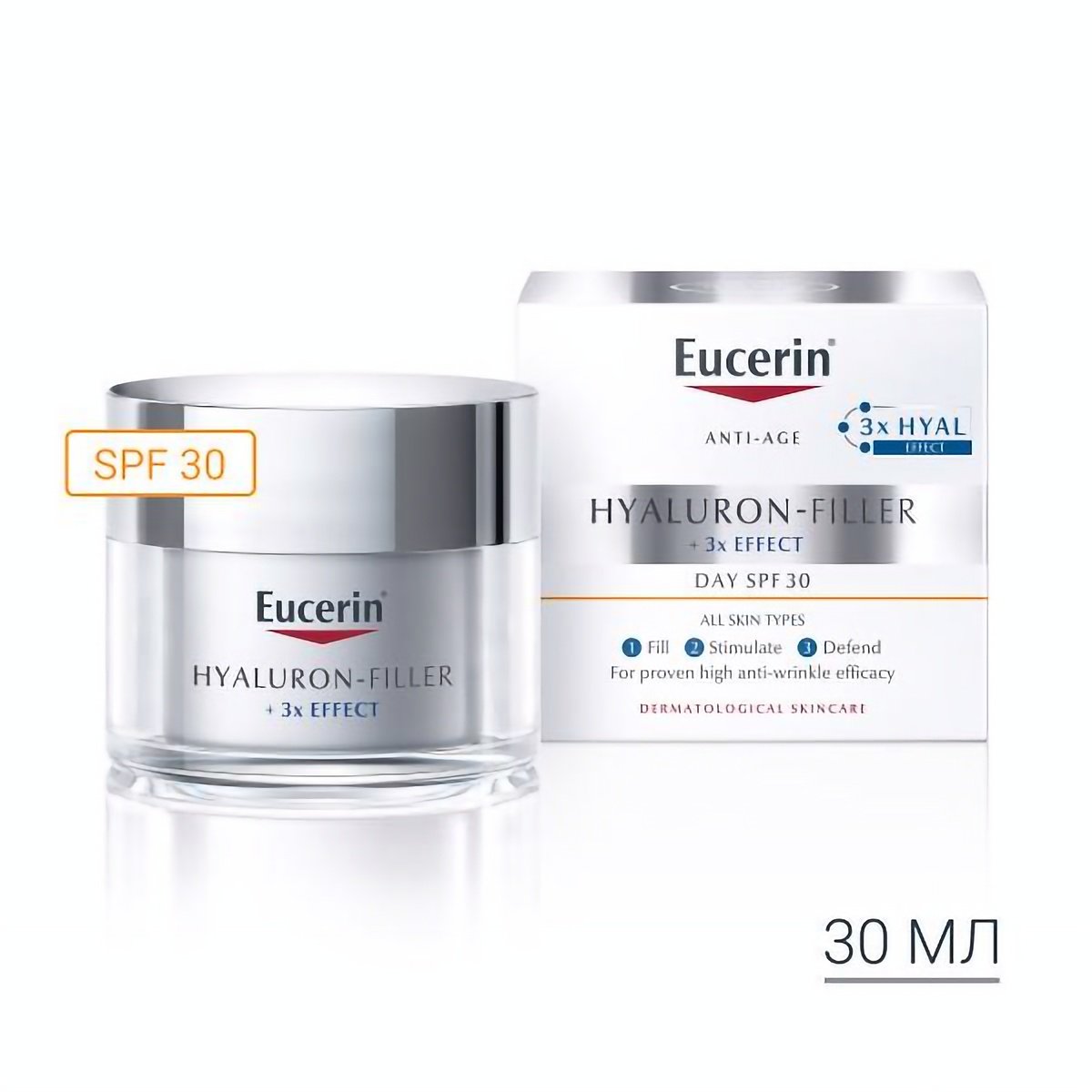 Дневной крем против морщин Eucerin Hyaluron Filler SPF30, для всех типов кожи, 50 мл - фото 7