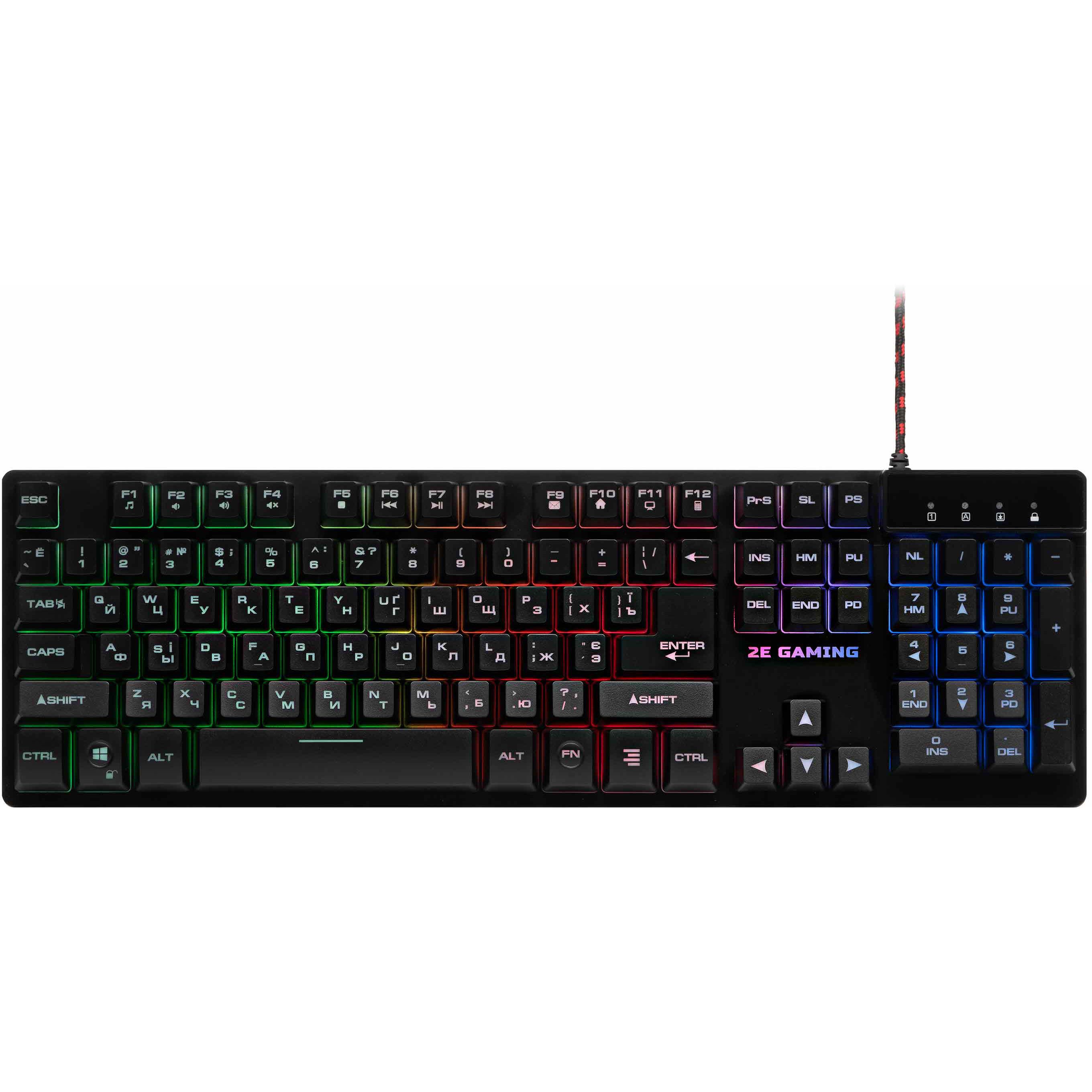 Клавиатура игровая 2E Gaming KG280 с подсветкой black (2E-KG280UB) - фото 1