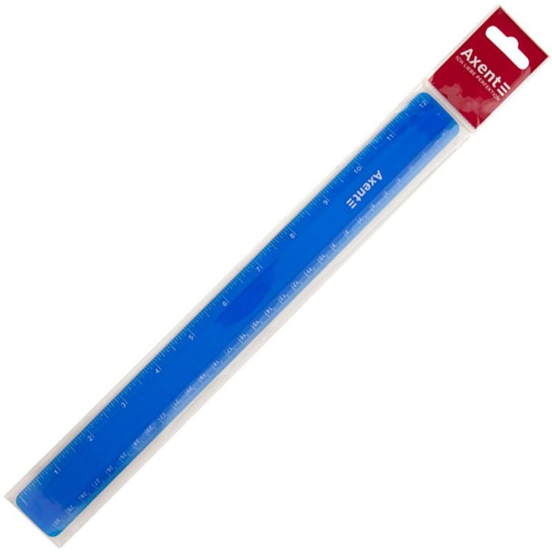 Линейка Axent пластиковая синяя 30 см (7530-02-A) - фото 2