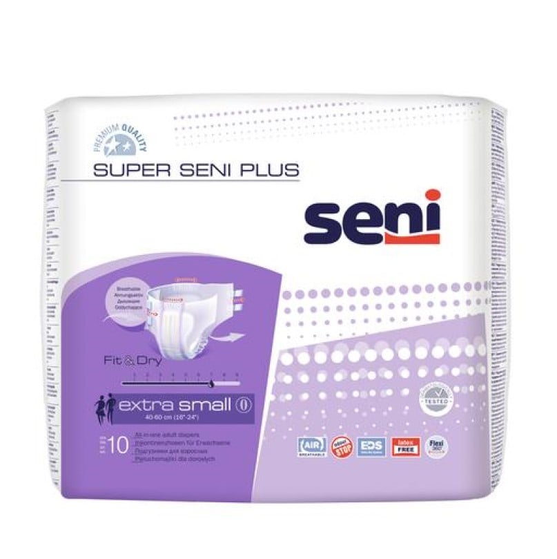 Подгузники для взрослых Super Seni Plus, extra small, 10 шт. (SE-094-XS10-A02) - фото 1