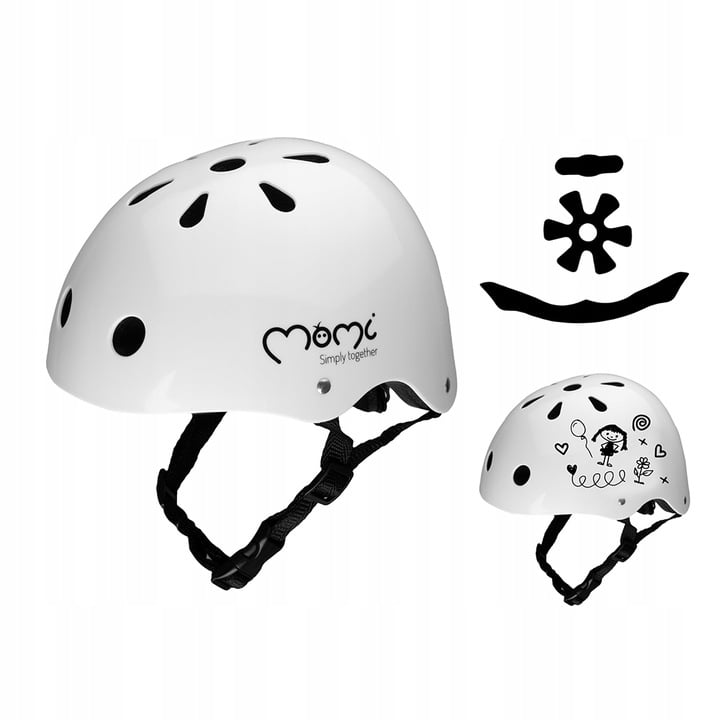 Защитный шлем MoMi Mimi, белый (ROBI00018) - фото 3