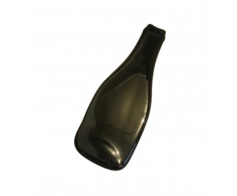 Скляна тарілка зі сплюснутої пляшки шампанського Mazhura Vine, для подачі сиру, м`яса та нарізки, коричневий (mz693441) - фото 1