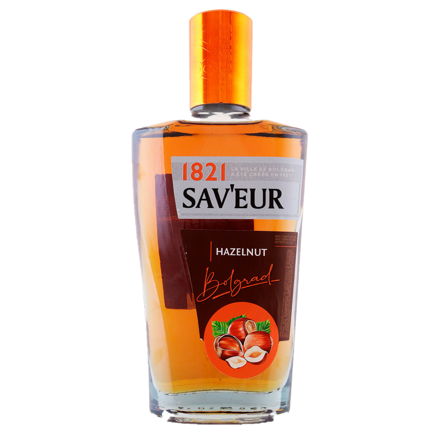 Напиток алкогольный Bolgrad Sav'Eur 1821 Hazelnut, 30%, 0,5 л (887239) - фото 1