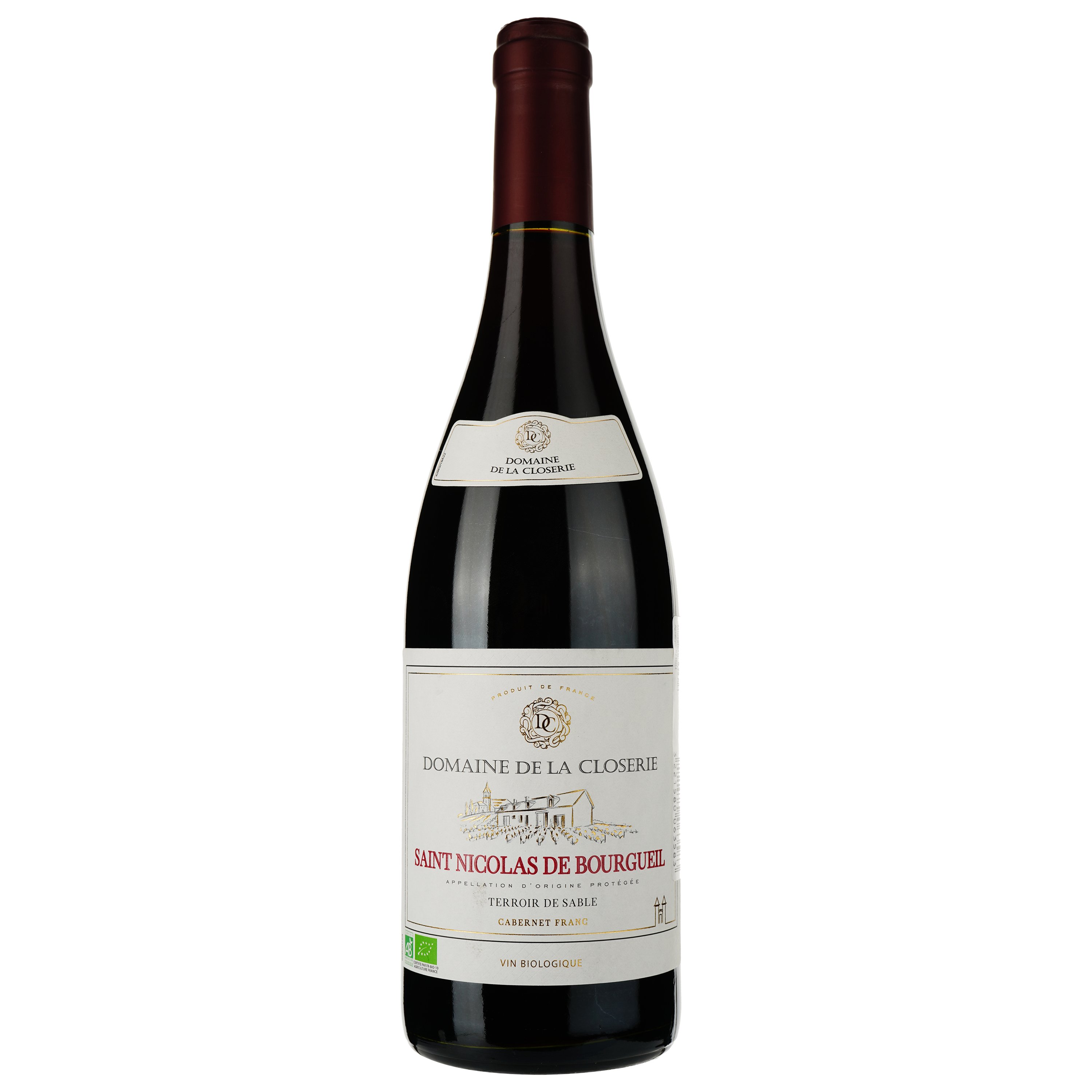 Вино Domaine de la Closerie St Nicolas de Bourgueil AOP Bio 2022, красное, сухое, 0.75 л - фото 1