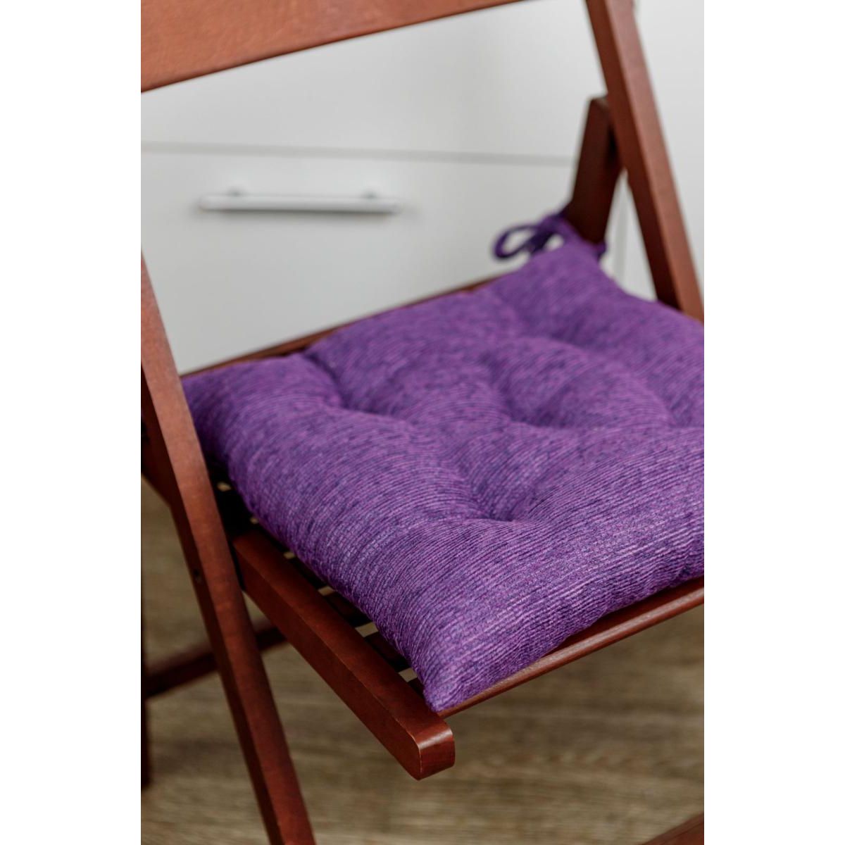 Подушка для стула Прованс Chenilla фиолетовая 40x40 см (34845) - фото 3