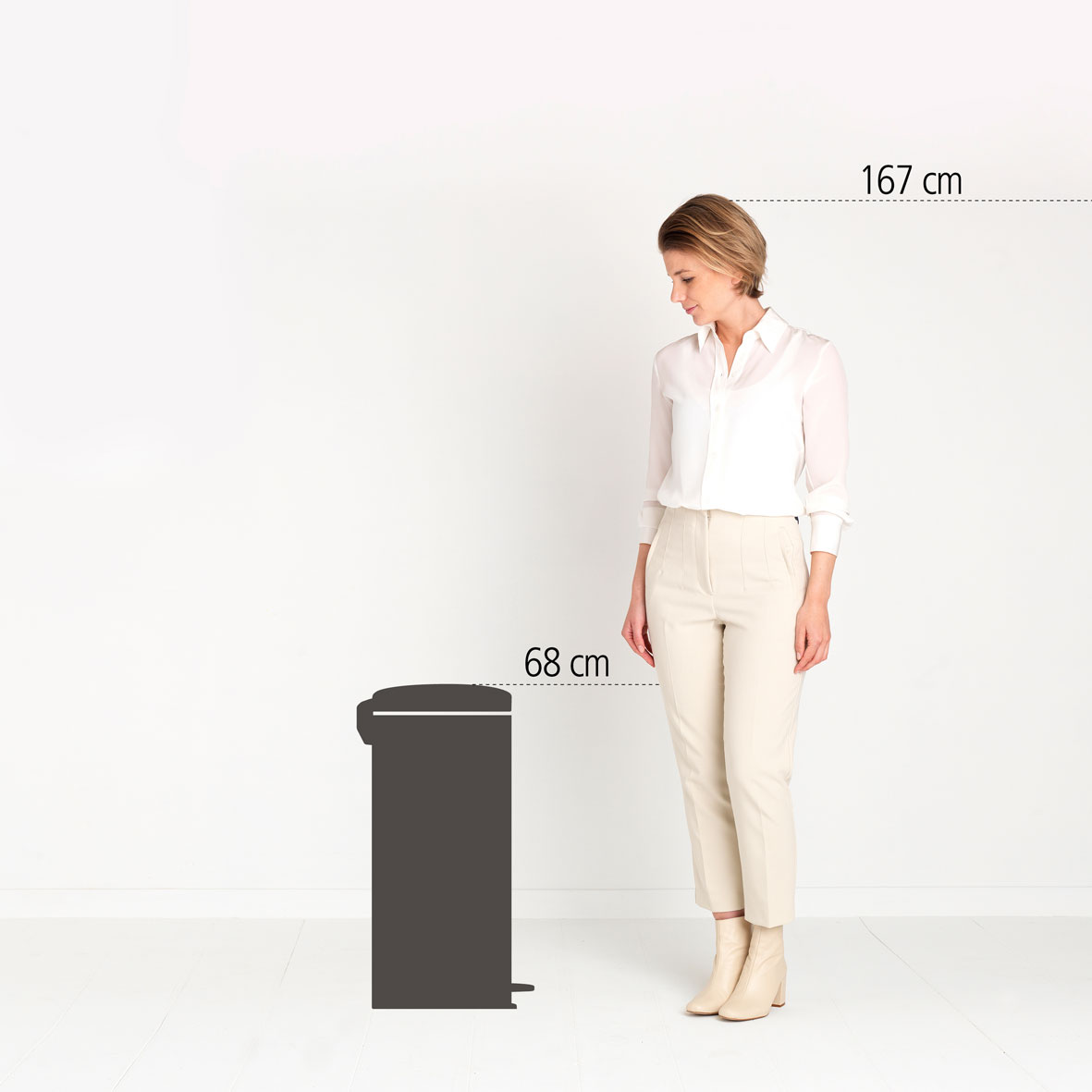 Бак для сміття Brabantia Pedal Bin, мигдальний, 30 л (114281) - фото 4