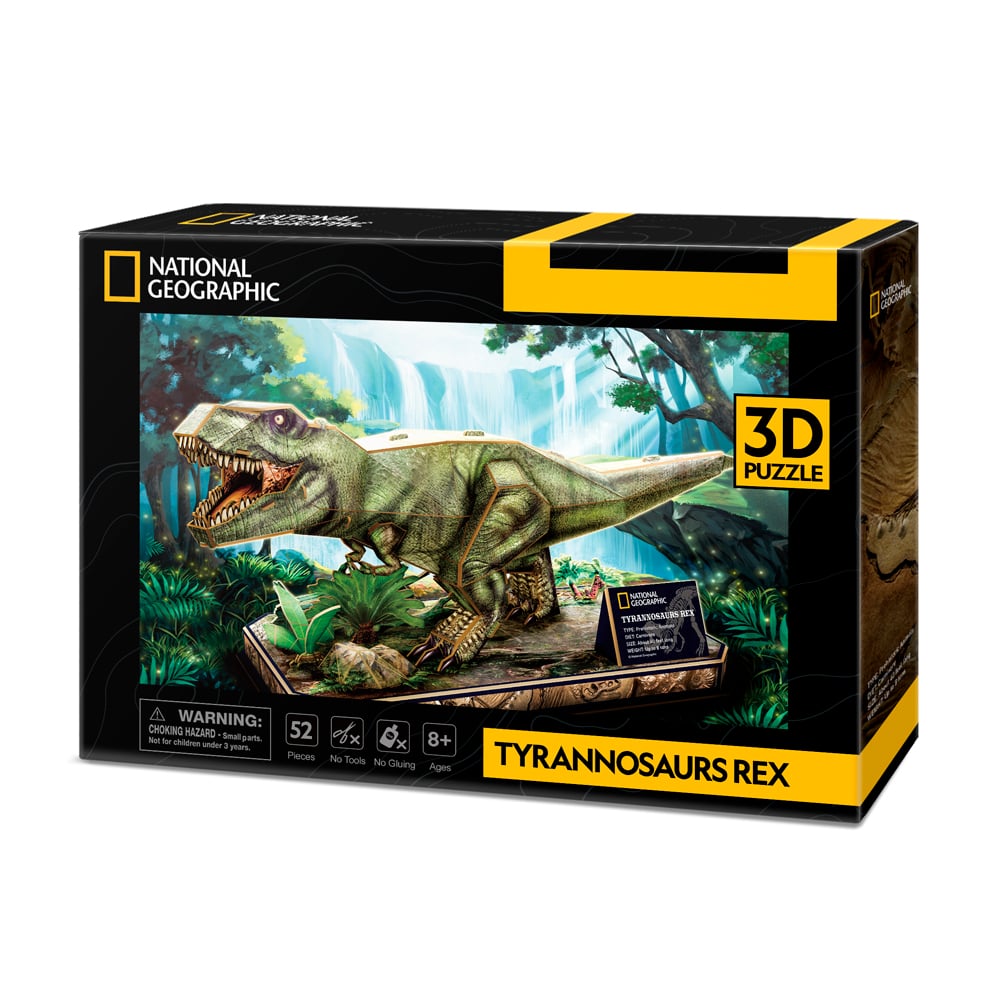 Трехмерная головоломка-конструктор CubicFun National Geographic Dino Тиранозавр Рекс (DS1051h) - фото 1