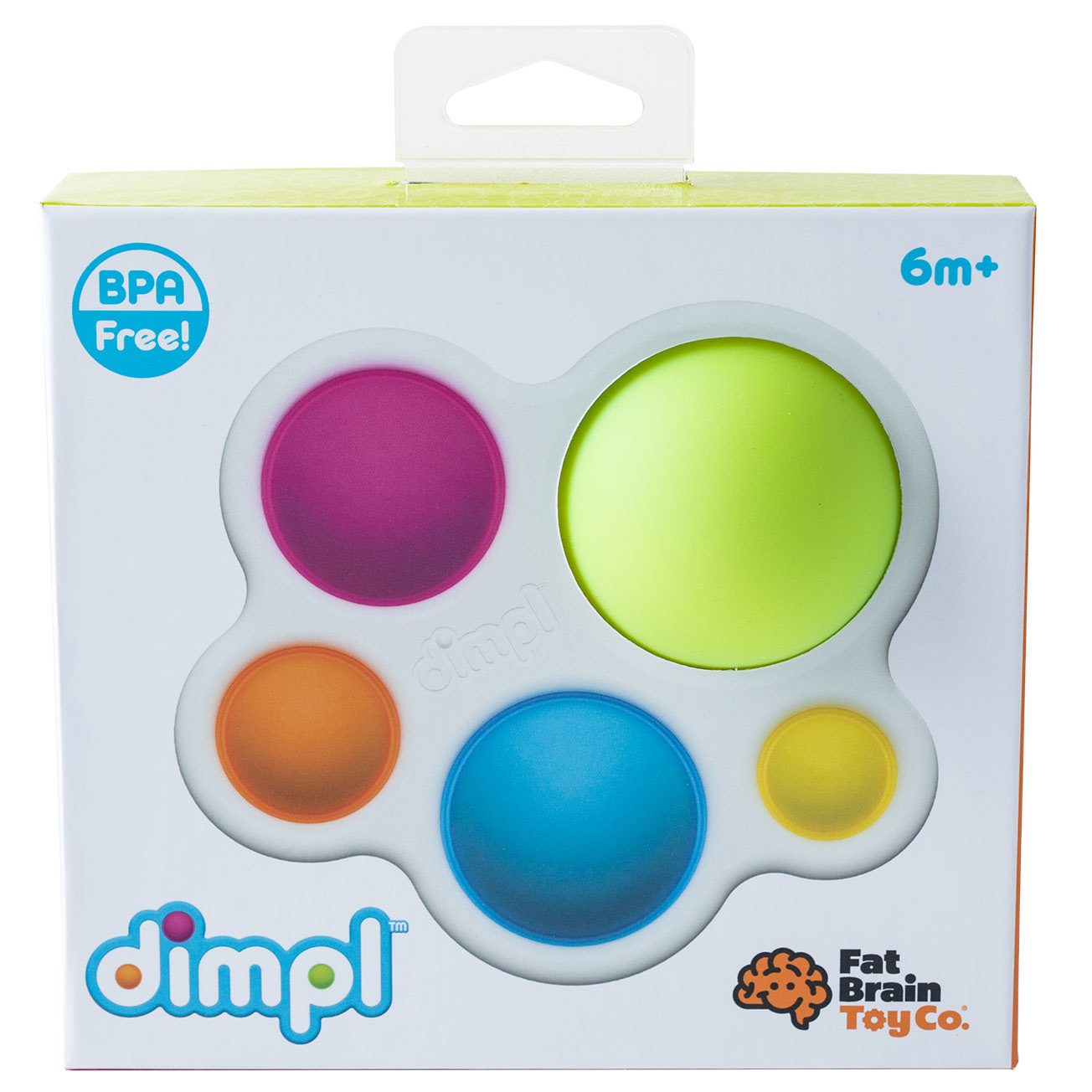 Прорезыватель и тактильная игрушка Fat Brain Toys dimpl Нажми на шар (F192ML) - фото 7