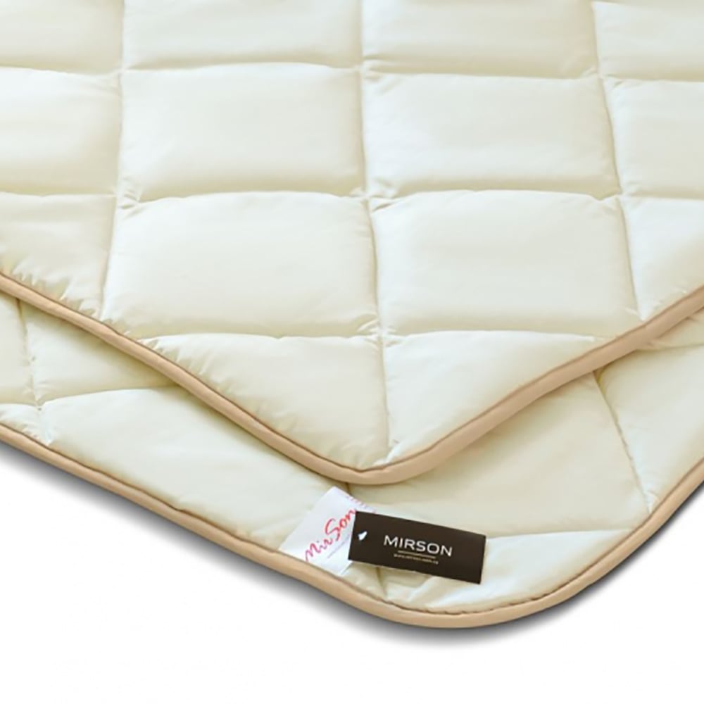 Одеяло шерстяное MirSon Carmela №0333, летнее, 110x140 см, бежевое - фото 3