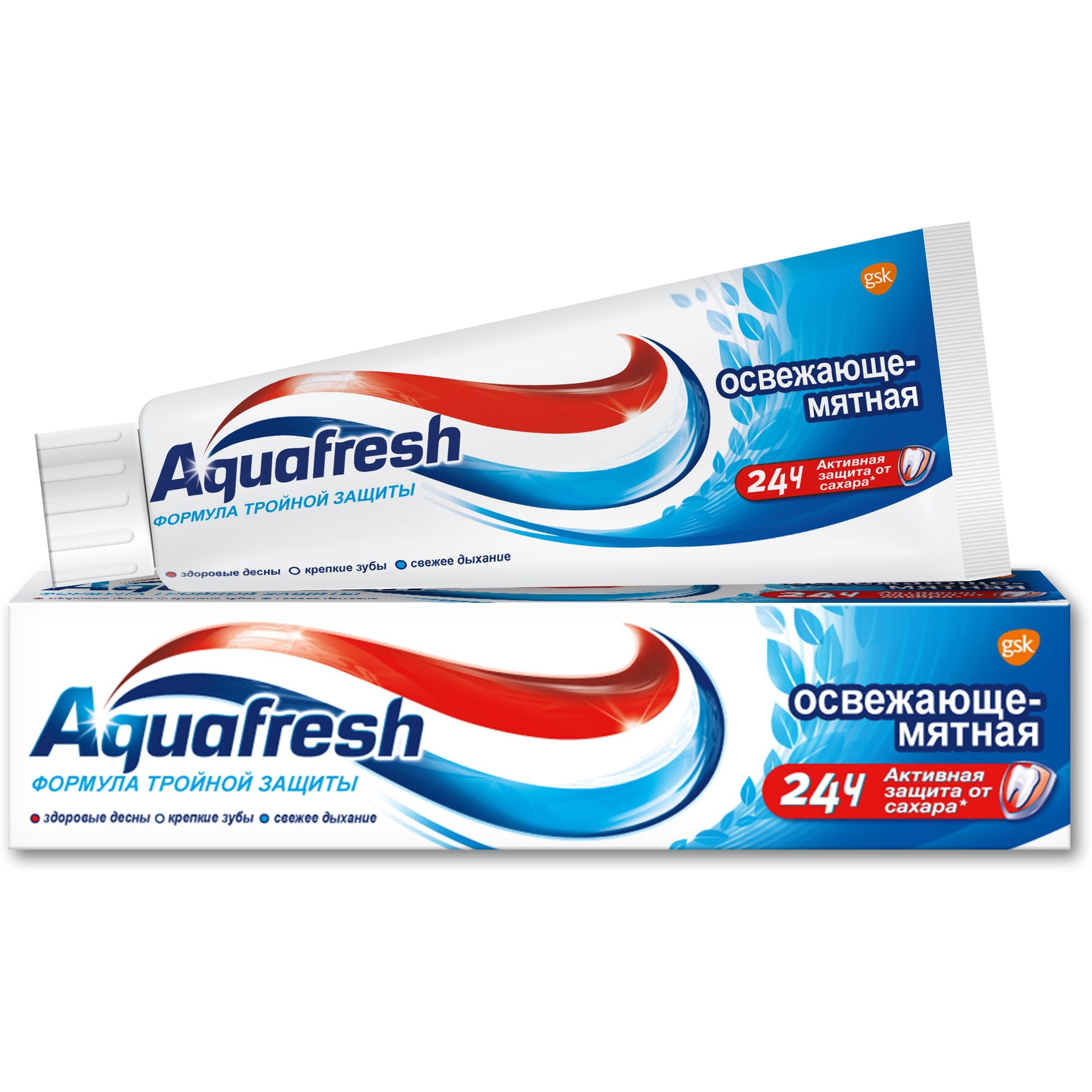 Зубная паста Aquafresh Освежающе-мятная семейная 100 мл - фото 1