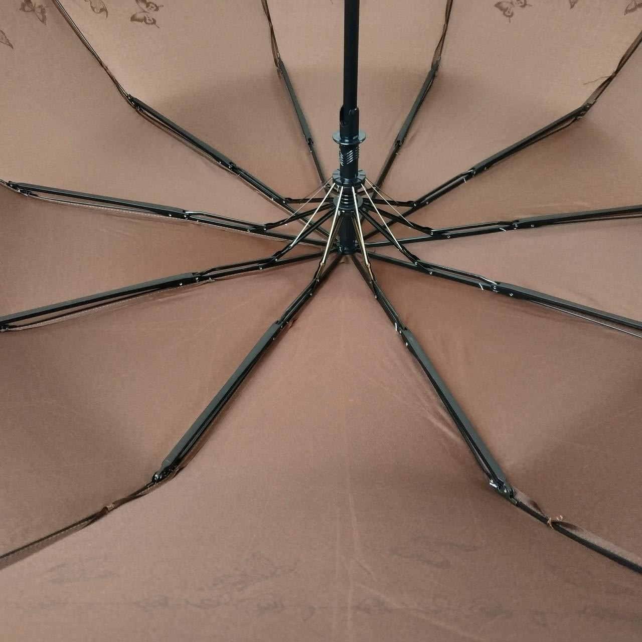 Женский складной зонтик полуавтомат Bellissimo 99 см коричневый - фото 4