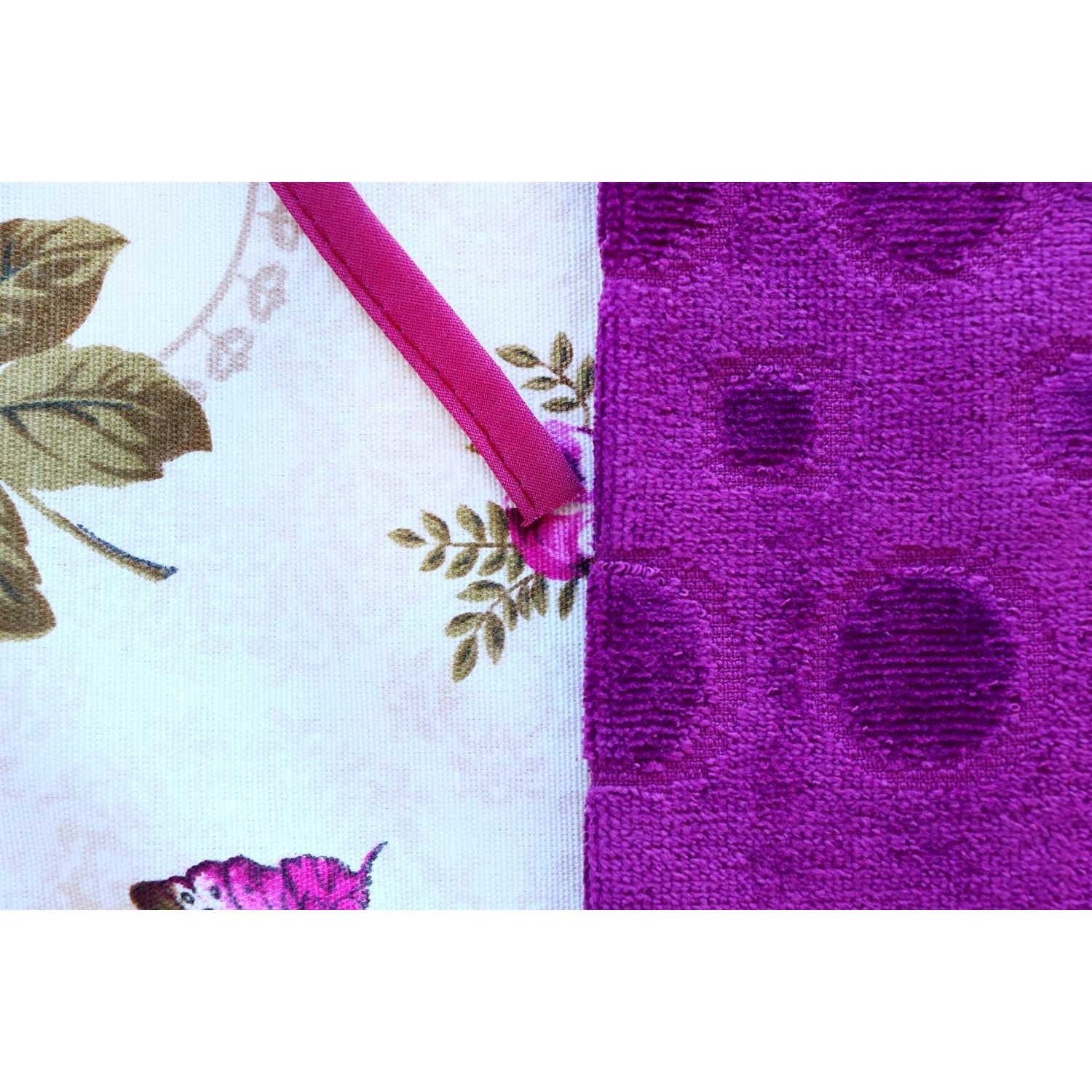 Набор для кухни IzziHome Flowers фартук + полотенце фиолетовое (607768) - фото 3