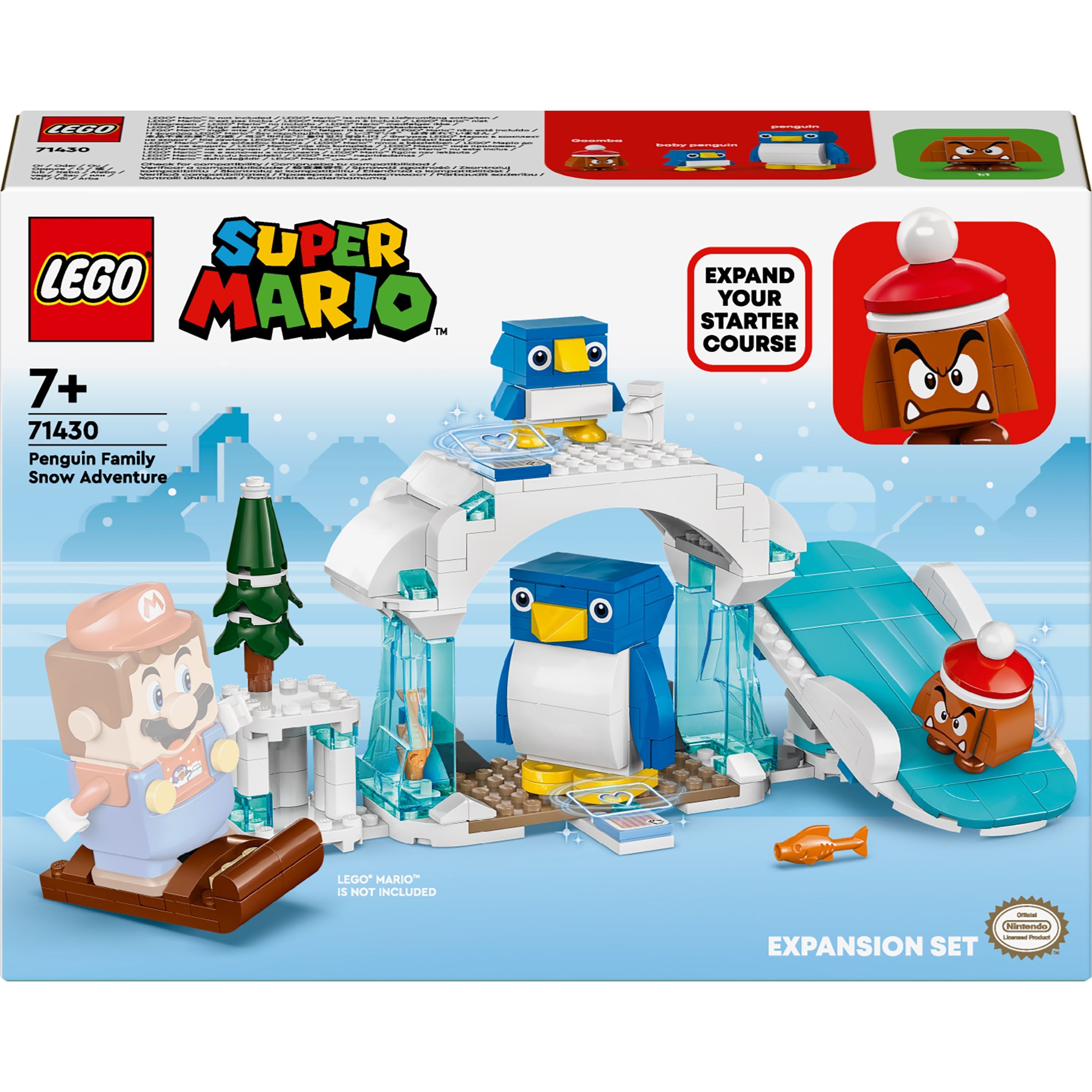Конструктор LEGO Super Mario Снежное приключение семьи Penguin дополнительный набор 228 детали (71430) - фото 1