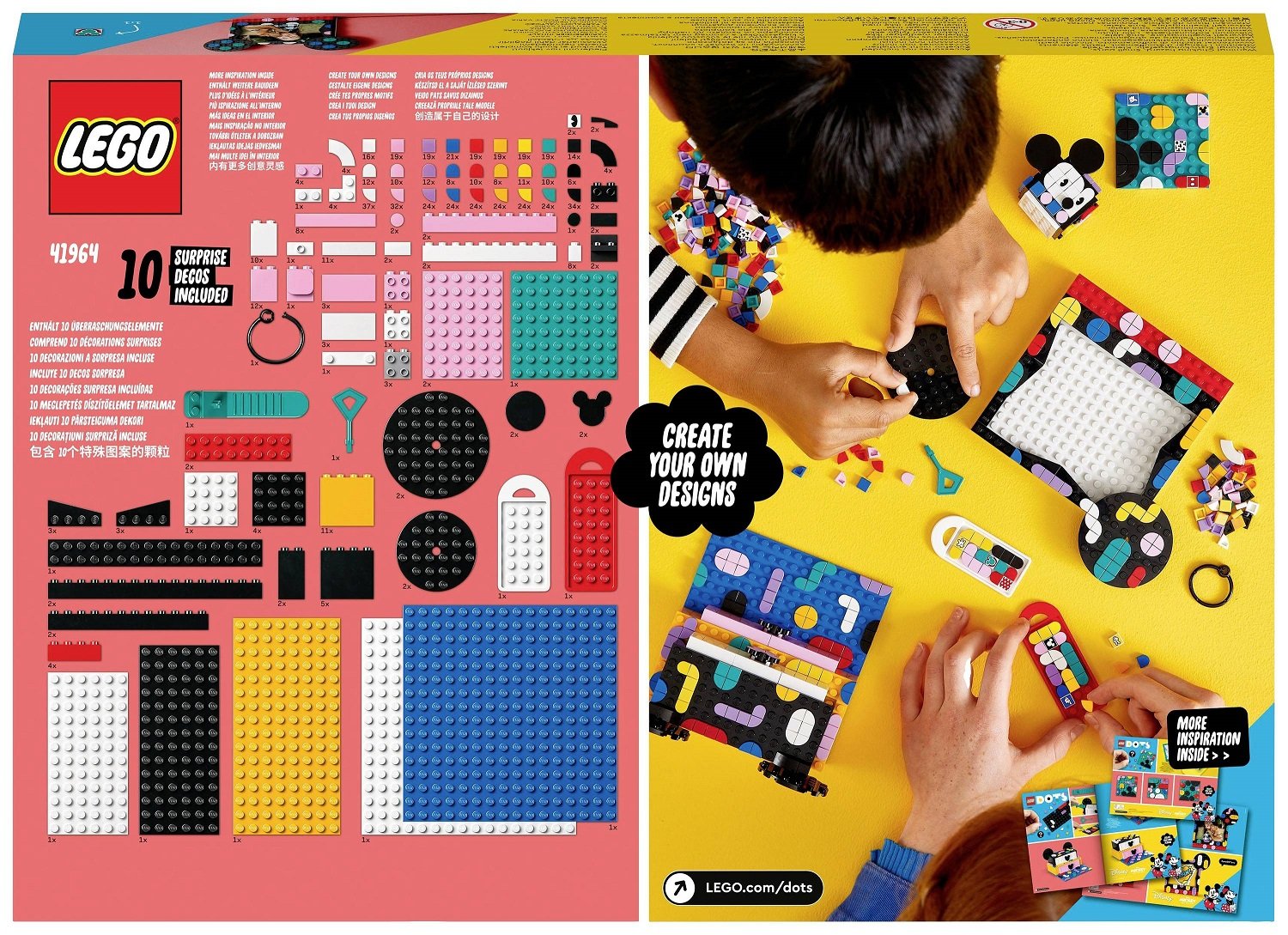 Конструктор LEGO DOTs Міккі Маус і Мінні Маус, Назад до школи, 669 елементів (41964) - фото 10