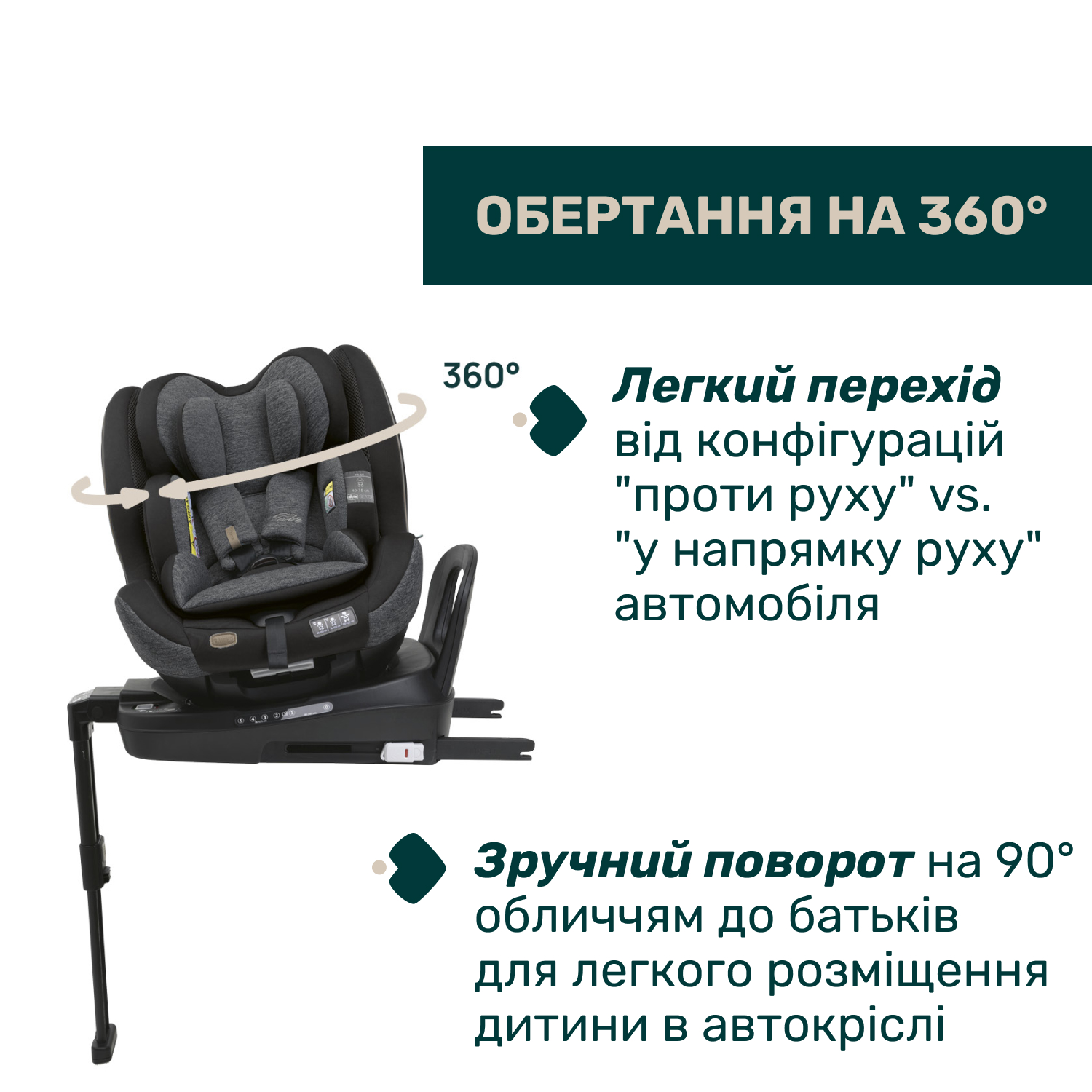 Автокресло Chicco Seat3Fit Air i-Size черное с серым (79879.16) - фото 3