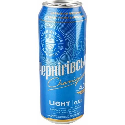 Пиво Чернігівське Light, світле, 4,3%, з/б, 0,5 л - фото 3