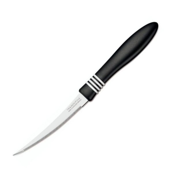 Наборы ножей Tramontina COR&COR, для томатов, черная ручка, 102 мм, 2 шт. (23462/204) - фото 1