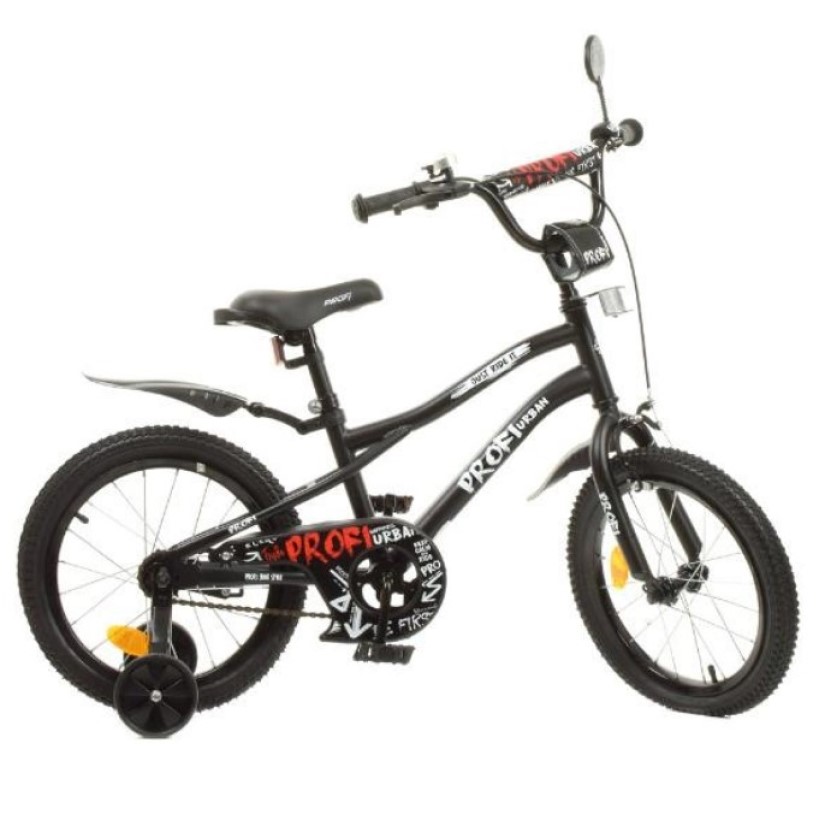 Велосипед дитячий двоколісний Profi 16" Urban чорний (Y16252 black) - фото 1